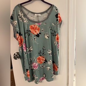 Again 3X floral tshirt